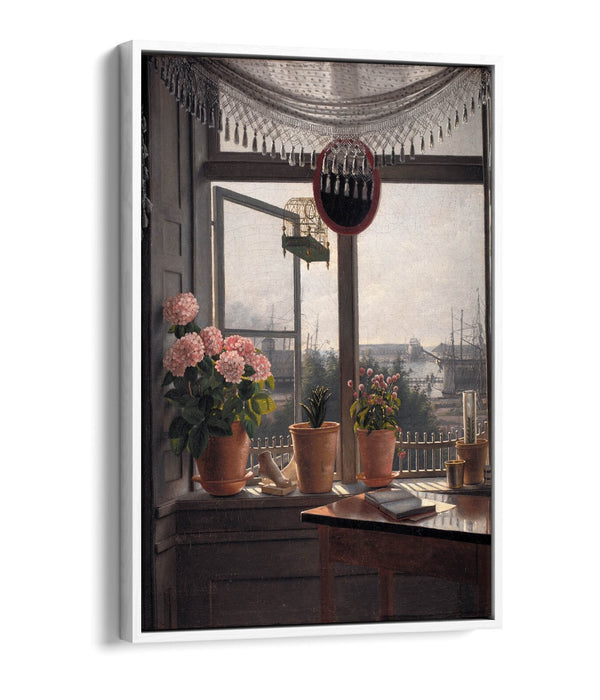 MARTINUS RORBYE, VIEW FROM THE ARTISTS WINDOW-FLOAT EFFECT CANVAS WALL ART PRINT