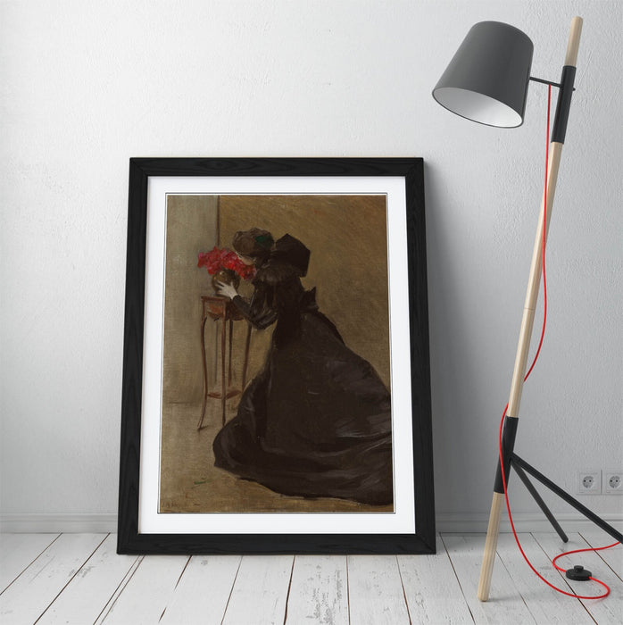 Framed Wall Art Poster - John White Alexander Bronze Bowl Print, Matte Paper
