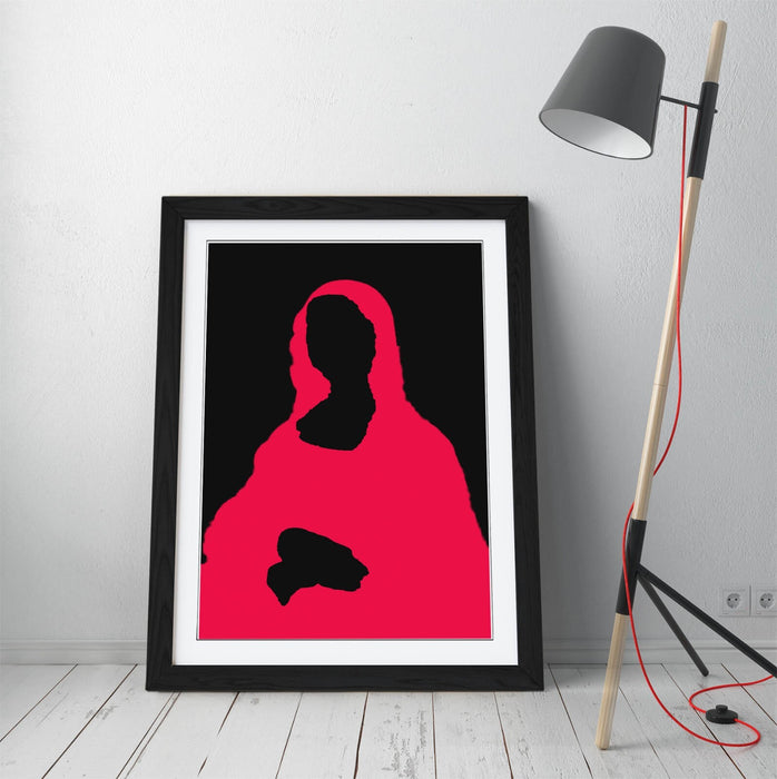 MONA LISA SILHOUETTE TRENDY POP ART -FRAMED WALL ART PICTURE PRINT ARTWORK
