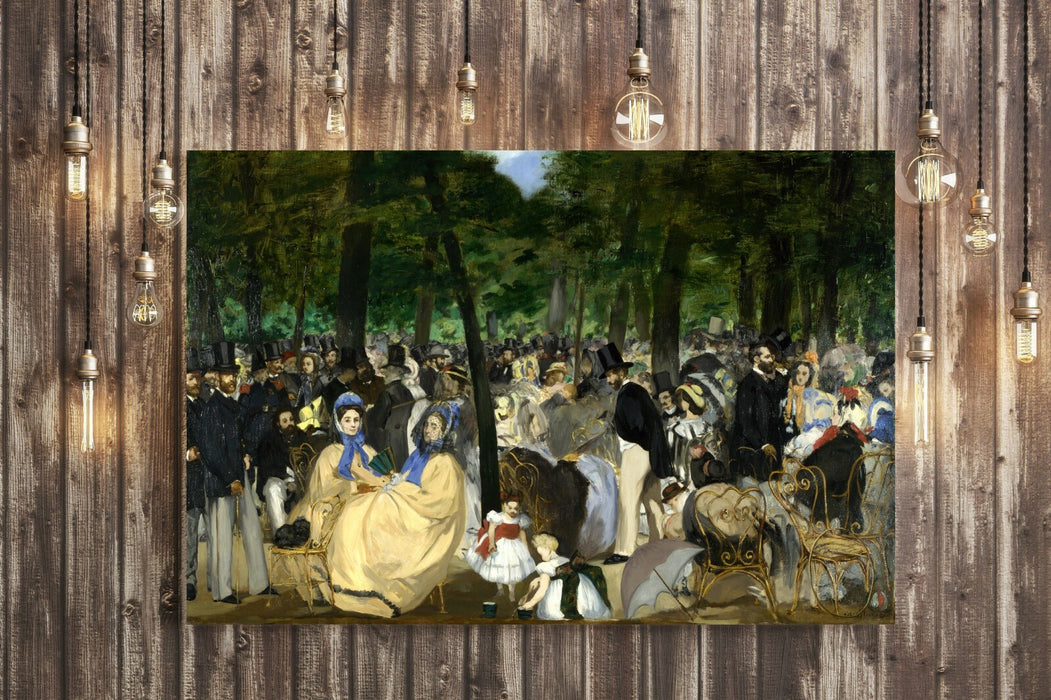 Canvas Wall Art - Edouard Manet Music in the Tuileries Print on Archival Grade Canvas