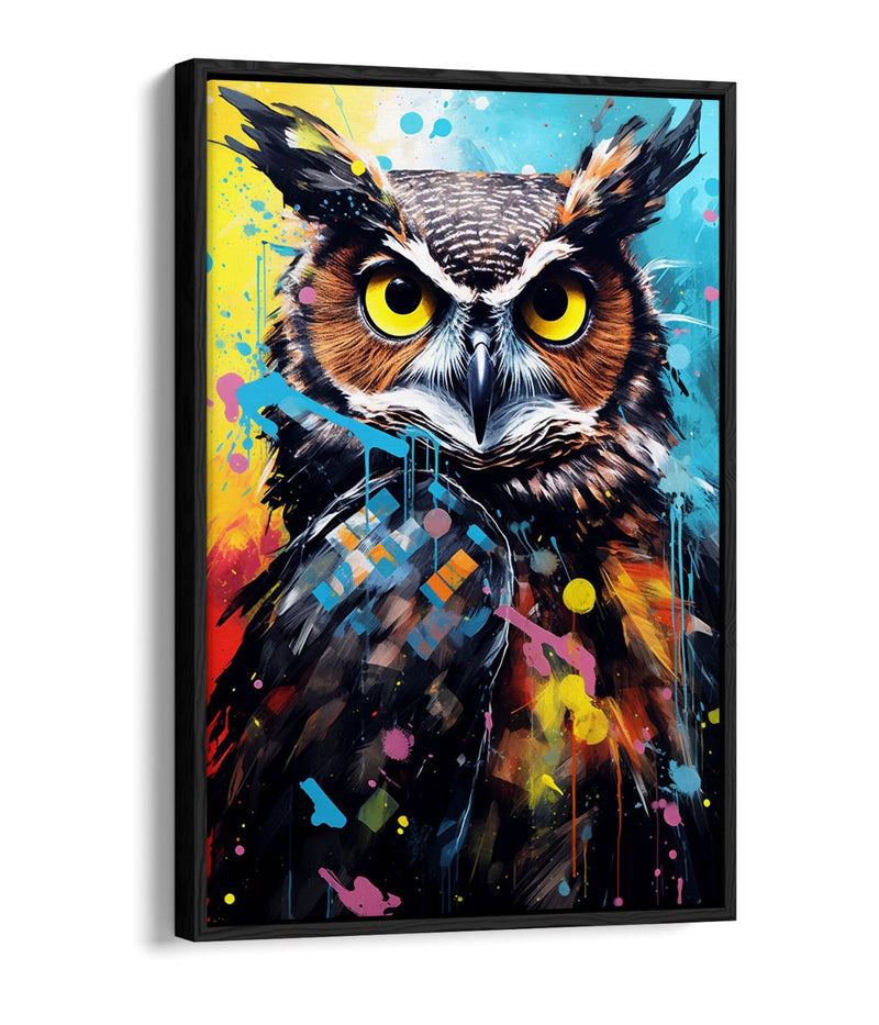 Canvas Art Print - Abstract Wall Art With Float Frame | Colourful Contemporary Decor