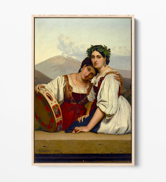 Canvas Wall Art - Guillaume Bodinier Young Napolitaines | Float Effect Canvas Print