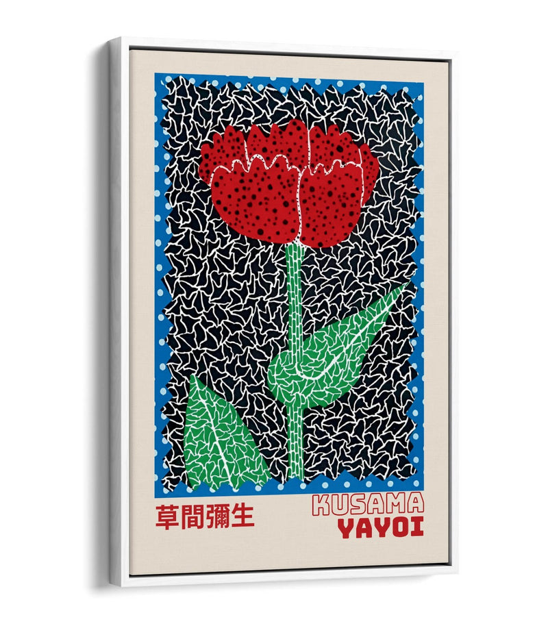 Canvas Art Print – Red Rose Floral Wall Decor | Contemporary Float Effect Frame