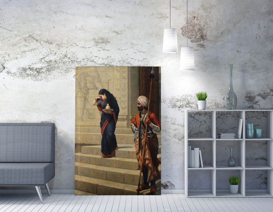 Canvas Wall Art - Raja Ravi Varma Sairandhri Painting Print | Handmade Canvas Artwork