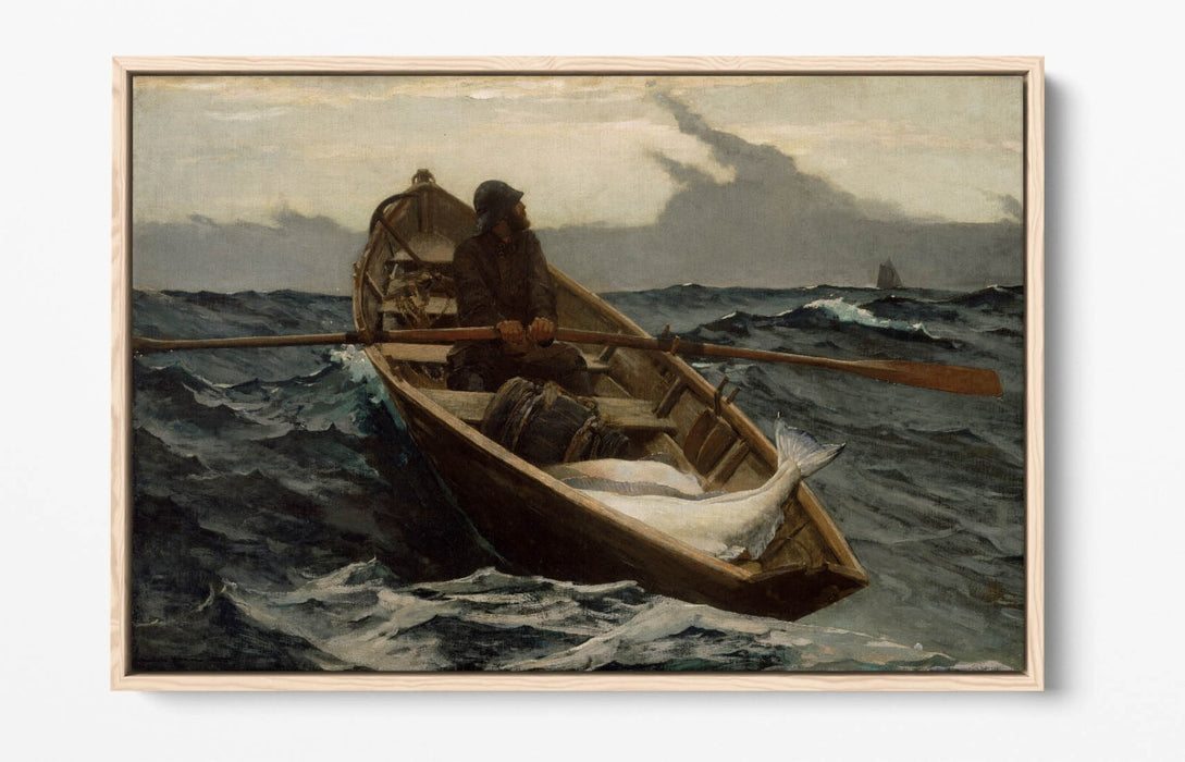 WINSLOW HOMER, THE FOG WARNING -FLOAT EFFECT CANVAS WALL ART PRINT