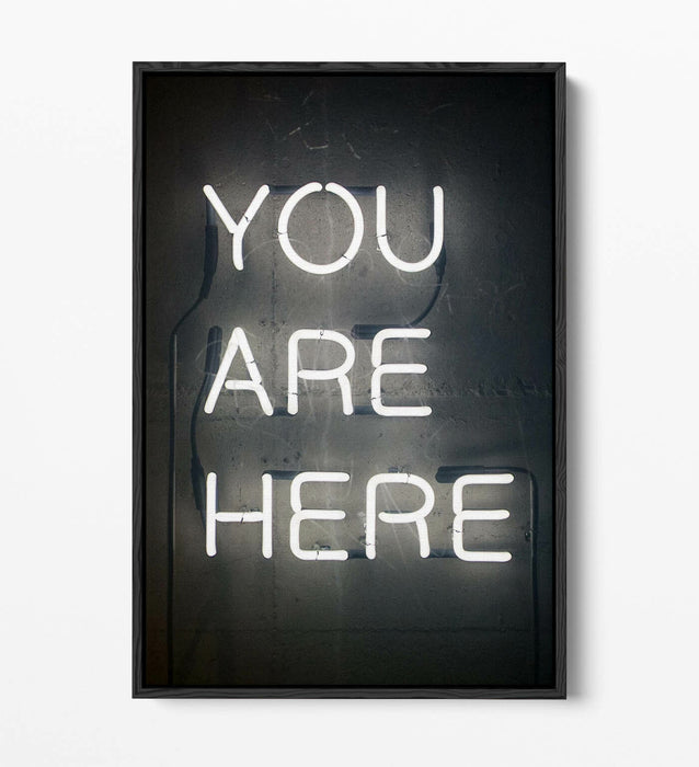 Neon Quote Canvas - Float Effect Frame Handmade Canvas Wall Art Print UK Made