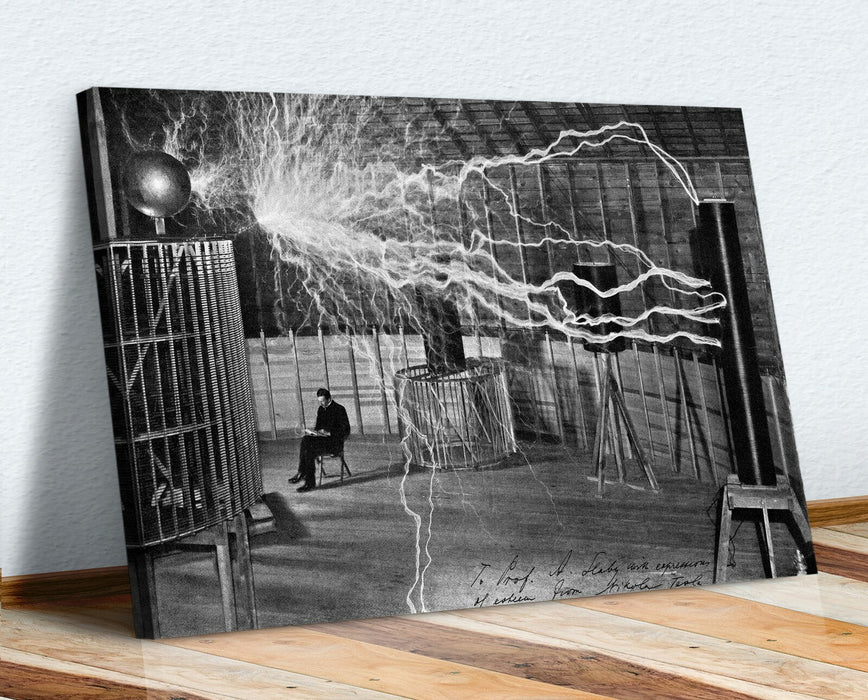 Canvas Wall Art – Vintage Nikola Tesla Faraday Cage Framed Print 30mm Deep