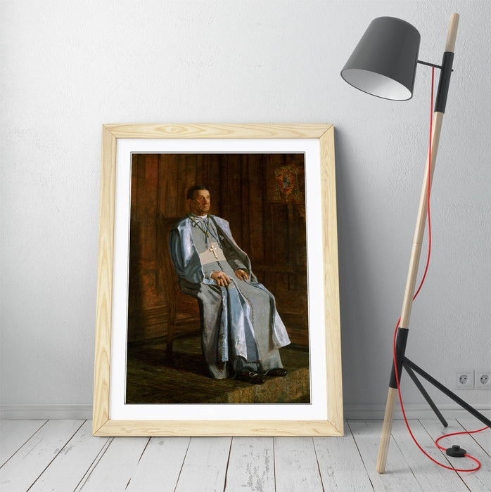 Framed Wall Art - Thomas Eakins Print With Wood Grain Frame, Matte Paper
