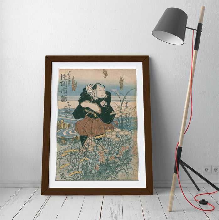 Samurai Wall Art - Utagawa Kunisada Framed Poster Print | Handmade UK