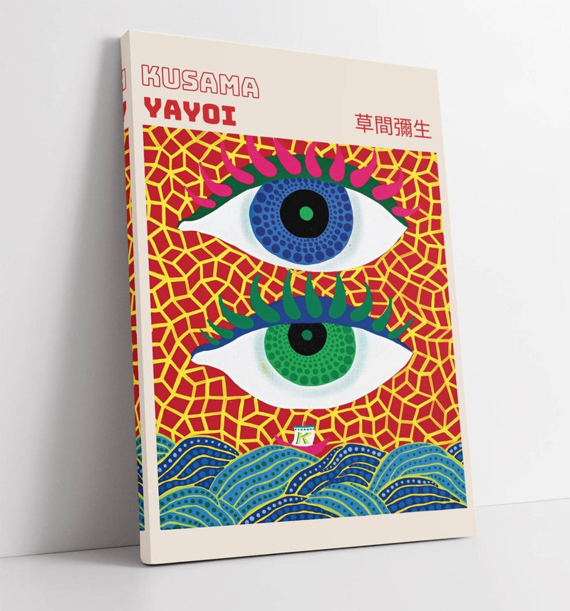 Abstract Eyes Canvas Art – Handmade Canvas Wall Print With Premium Varnish Finish