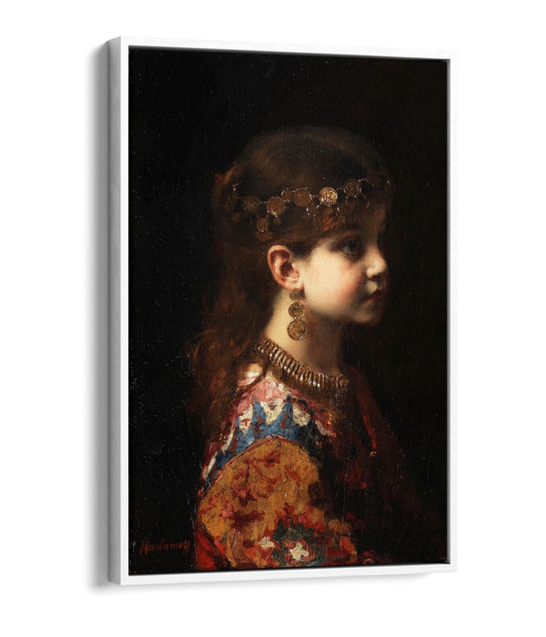 Float Effect Canvas Art - Gypsy Girl Handmade Premium Wall Print 30mm Frame