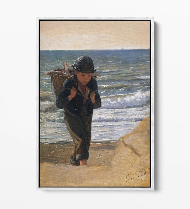 CARL BLOCH, A FISHERBOY -FLOAT EFFECT CANVAS WALL ART PIC PRINT