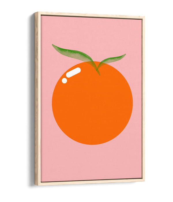 ORANGE FRUIT TRENDY MINIMALIST KITCHEN -FLOAT EFFECT CANVAS WALL ART PRINT