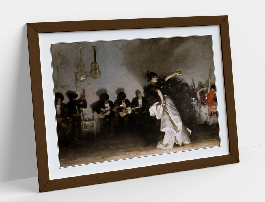 Street Art Framed Poster – Spanish Dancer Print | Handmade UK Frame, Matte Paper