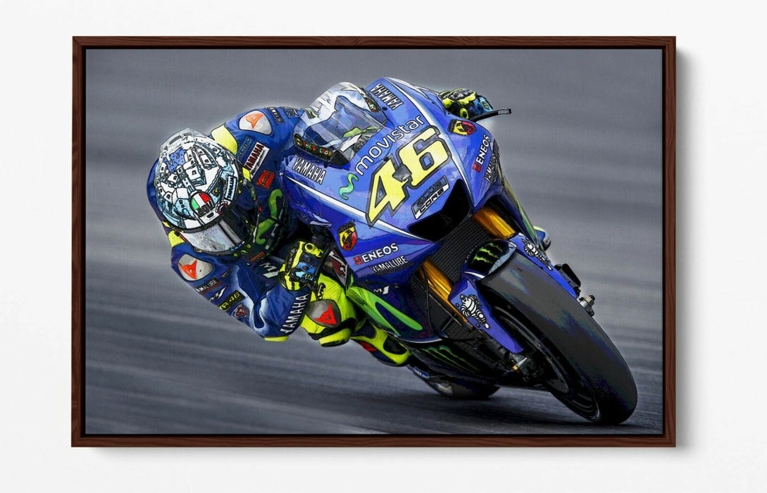 Canvas Wall Art - Valentino Rossi Float Effect Canvas Print | Handmade UK Art