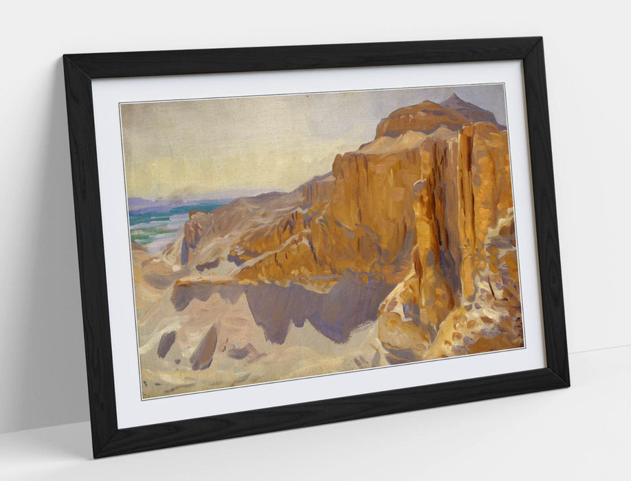 Framed Art Poster - John Singer Sargent Cliffs At Deir El Bahri Print UK Made Frame