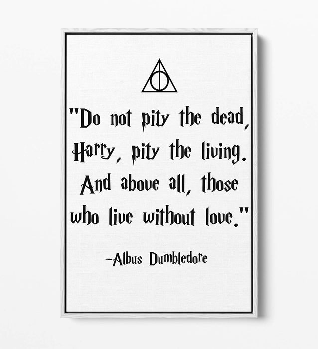 HARRY POTTER, ALBUS DUMBLEDORE INSPIRATION QUOTE -FLOAT EFFECT CANVAS ART PRINT