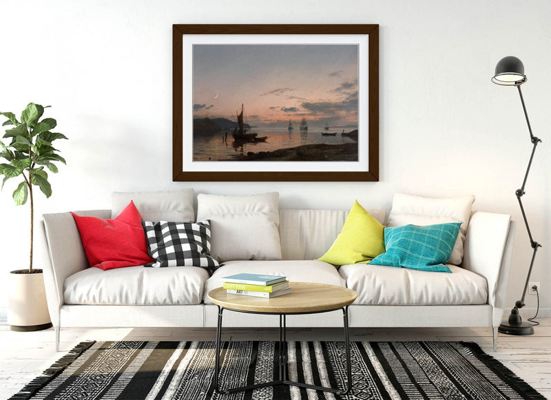 Framed Wall Art - Amaldus Nielsen Evening Atmosphere Print | Handmade Wood Frame