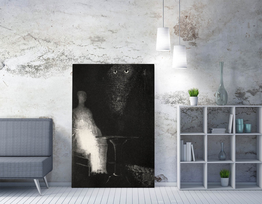 ODILON REDON, THE HAUNTED HOUSE -CANVAS WALL ART PICTURE PRINT