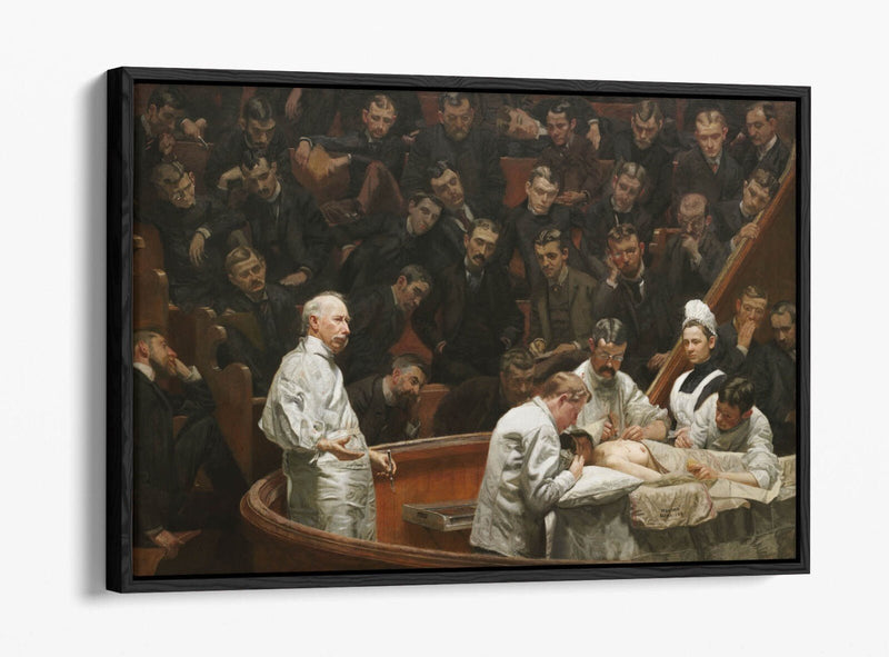 Canvas Wall Art Featuring Thomas Eakins The Agnew Clinic | Premium Float Effect Frame