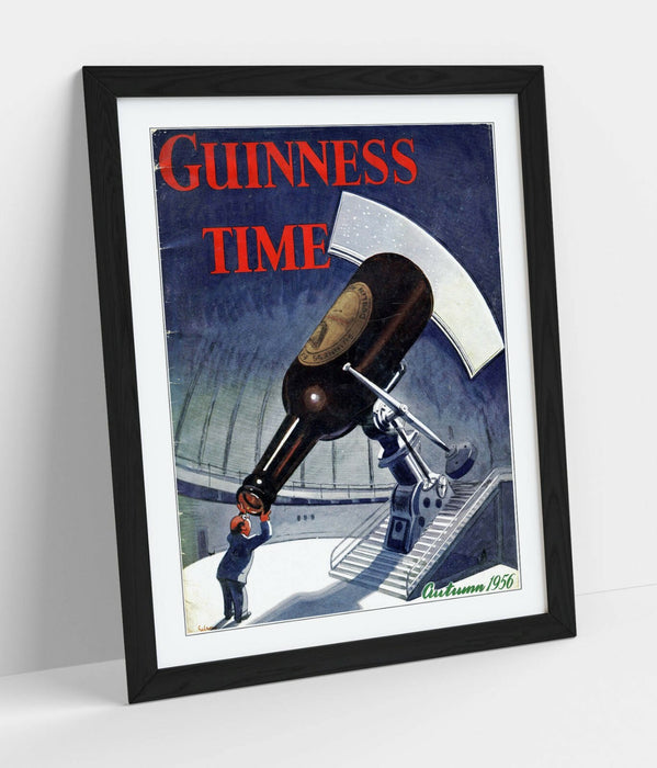 VINTAGE RETRO "GUINNESS TIME" POSTER ADVERT -FRAMED WALL ART PICTURE PRINT