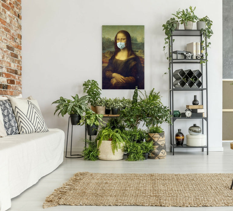 Mona Lisa Canvas Art - Masked Renaissance Wall Decor | Premium Ready to Hang Print