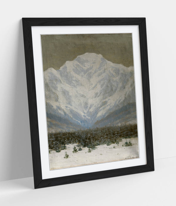 Framed Wall Art - Ferdinand Katona High Tatras Winter Landscape Poster Print