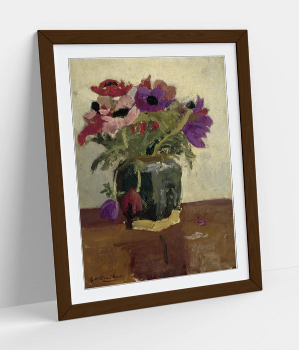 Framed Art Poster With Classic Floral Artwork – George Hendrik Breitner Anemones Print