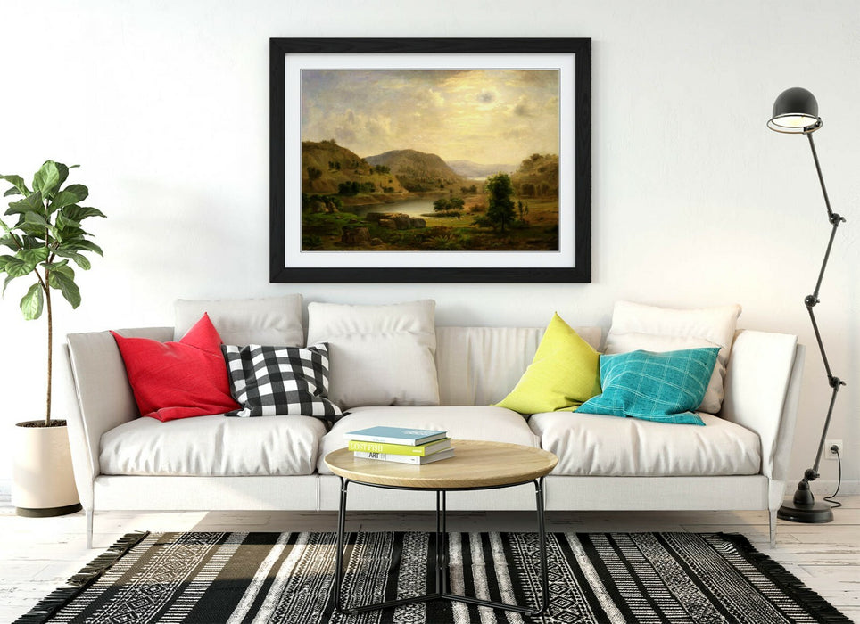 ROBERT S. DUNCANSON, VALLEY PASTURE -FRAMED WALL ART PICTURE PRINT