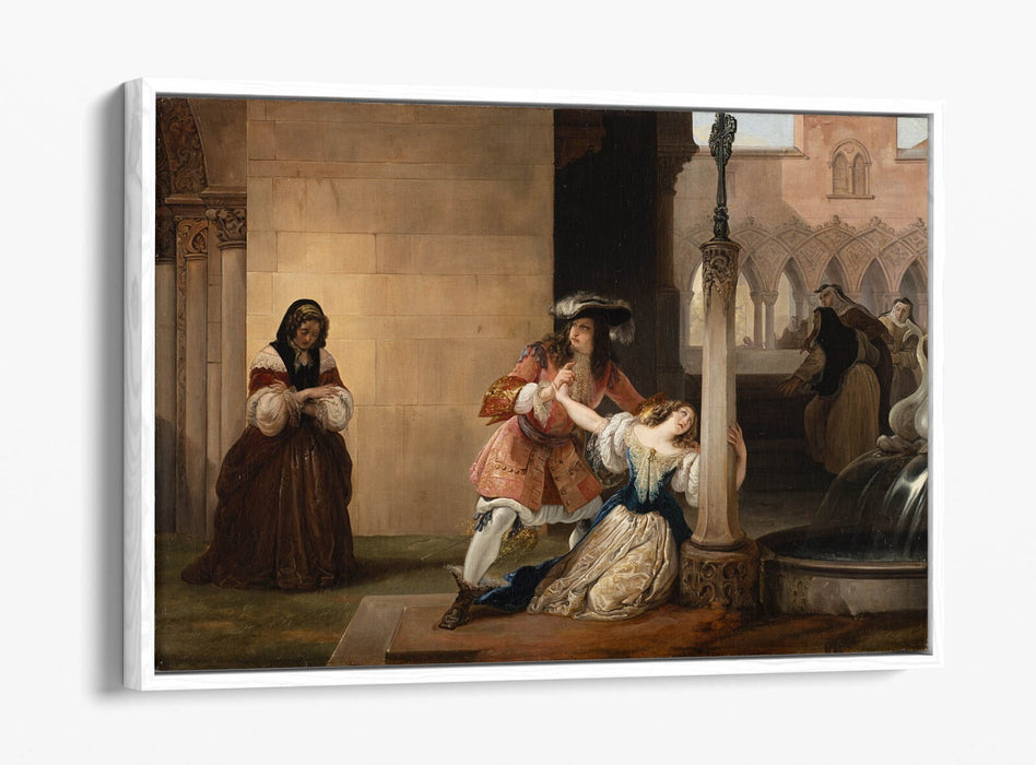 FRANCESCO HAYEZ, LOUIS XIV LOUISE DE LA VALLIERE -FLOAT EFFECT CANVAS ART PRINT