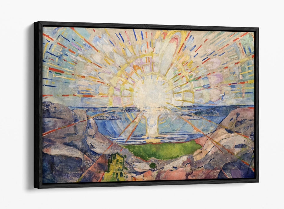 Float Effect Canvas Art – Edvard Munch Solenintro Modern Wall Decor Print