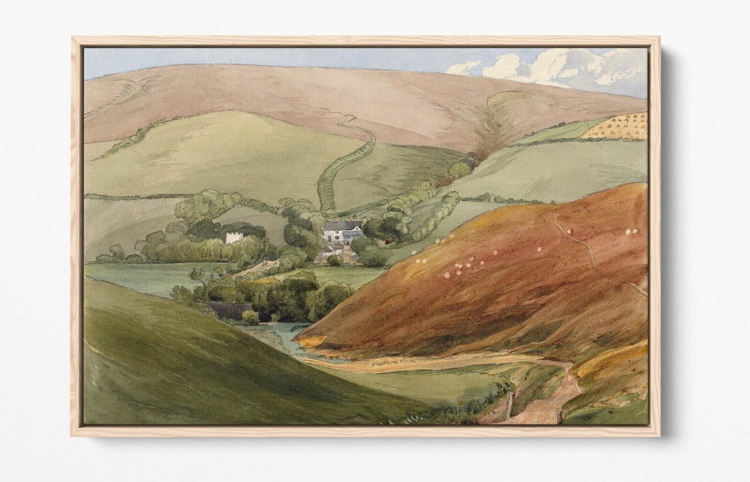 Float Effect Canvas Art - Oare Village by James Bulwer | Premium Ready To Hang Wall Decor