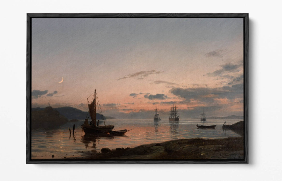 Canvas Wall Art - Amaldus Nielsen Evening Atmosphere | Float Effect Canvas Print