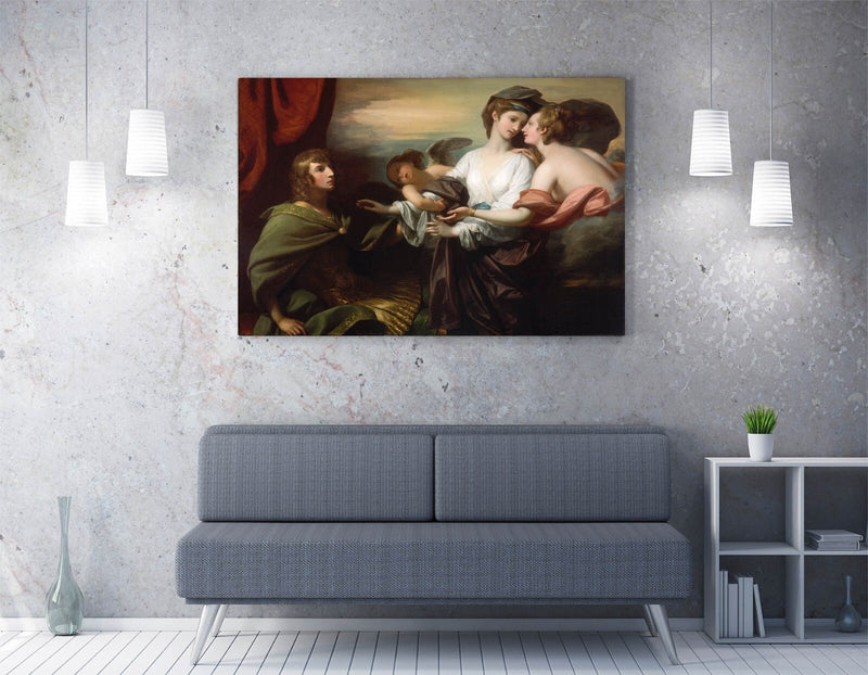 Canvas Wall Art - Benjamin West Helen Brought To Paris Print | Handmade Premium Varnish Finish