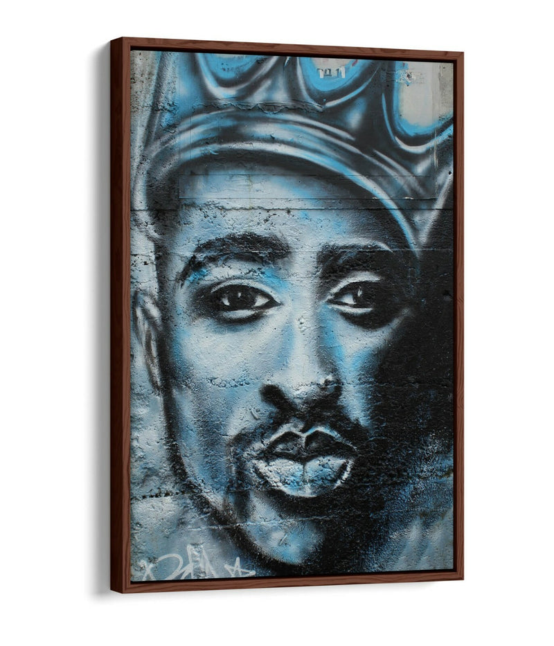 Graffiti Canvas Wall Art – Tupac Urban Art Print With Float Effect Frame