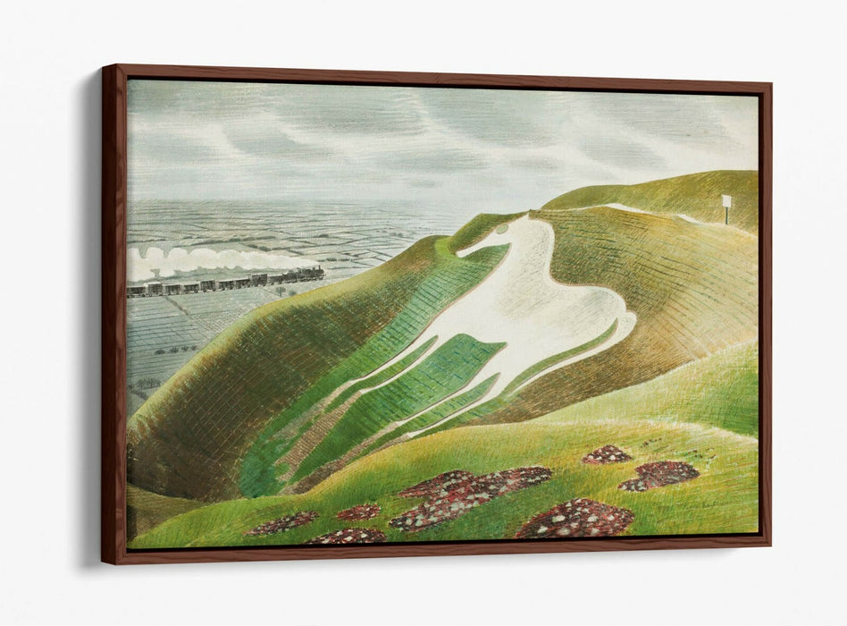 Canvas Wall Art – Ravilious White Horses of Wiltshire | Premium Float Effect Print