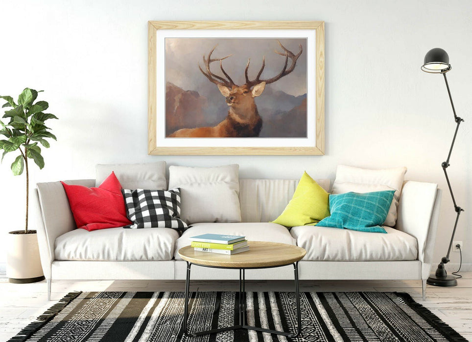 Framed Poster Art - Handmade Watercolour Wall Art Prints With Woodgrain Frame Design