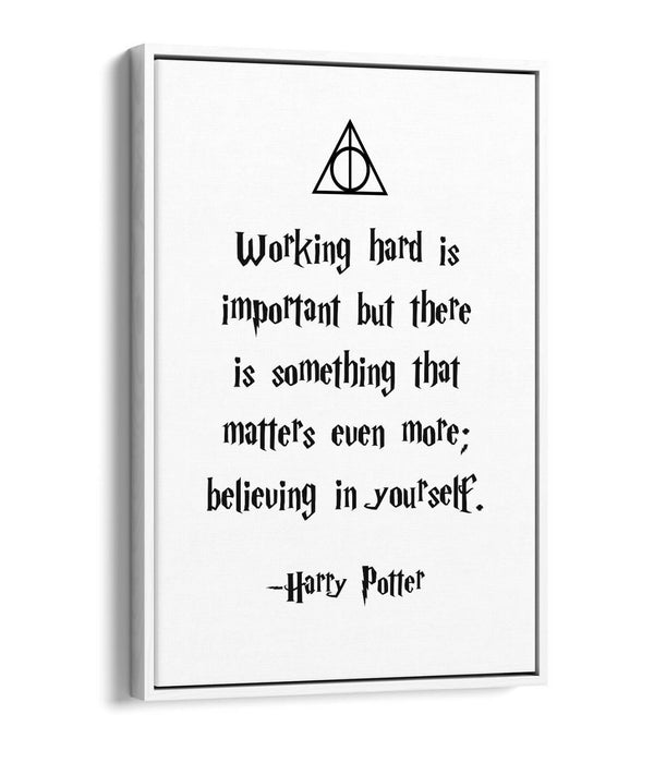 INSPIRATIONAL HARRY POTTER QUOTE SLOGAN -FLOAT EFFECT CANVAS WALL ART PRINT