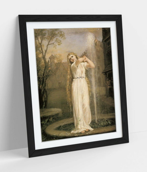 JOHN WILLIAM WATERHOUSE UNDINE -ART FRAMED POSTER PICTURE PRINT ARTWORK- BEIGE