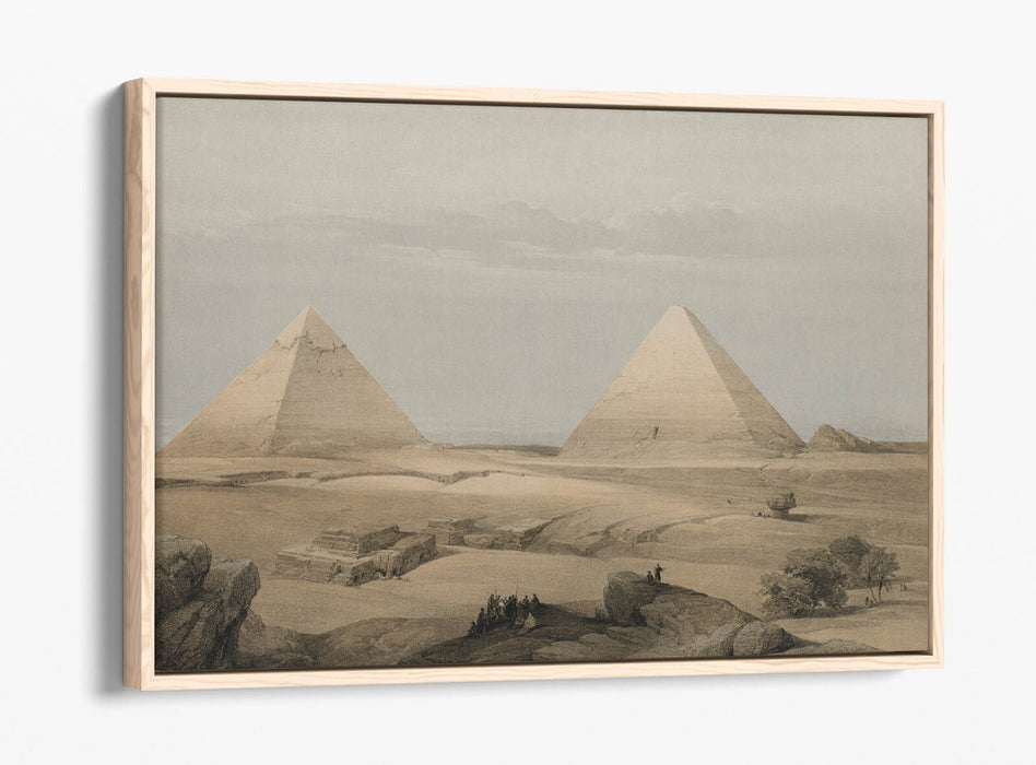 Float Effect Canvas Art – Pyramids of Giza Print on Premium 30mm Deep Frame
