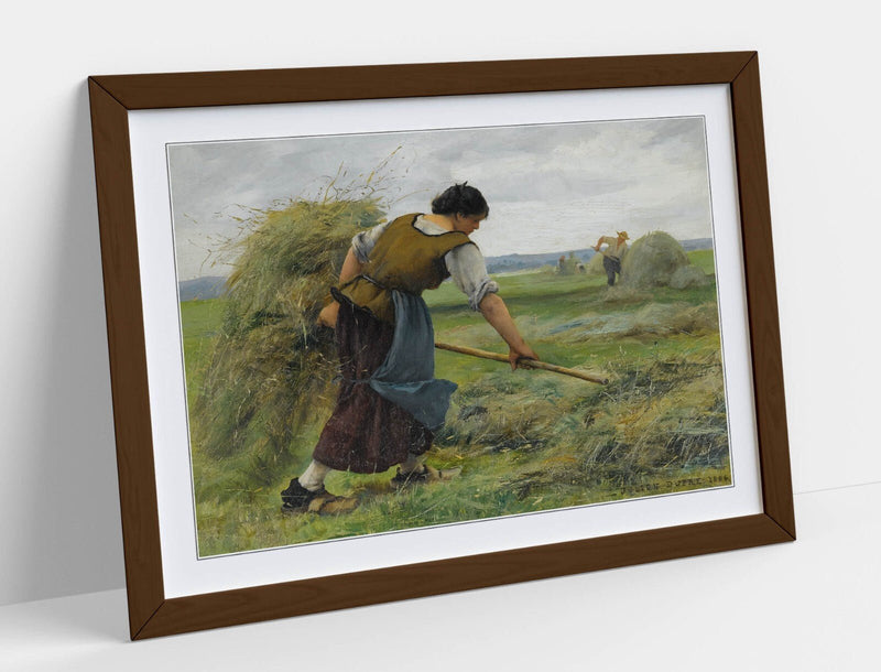 Framed Wall Art - Julien Dupre The Reapers Print | Handmade UK Wood Grain Frame