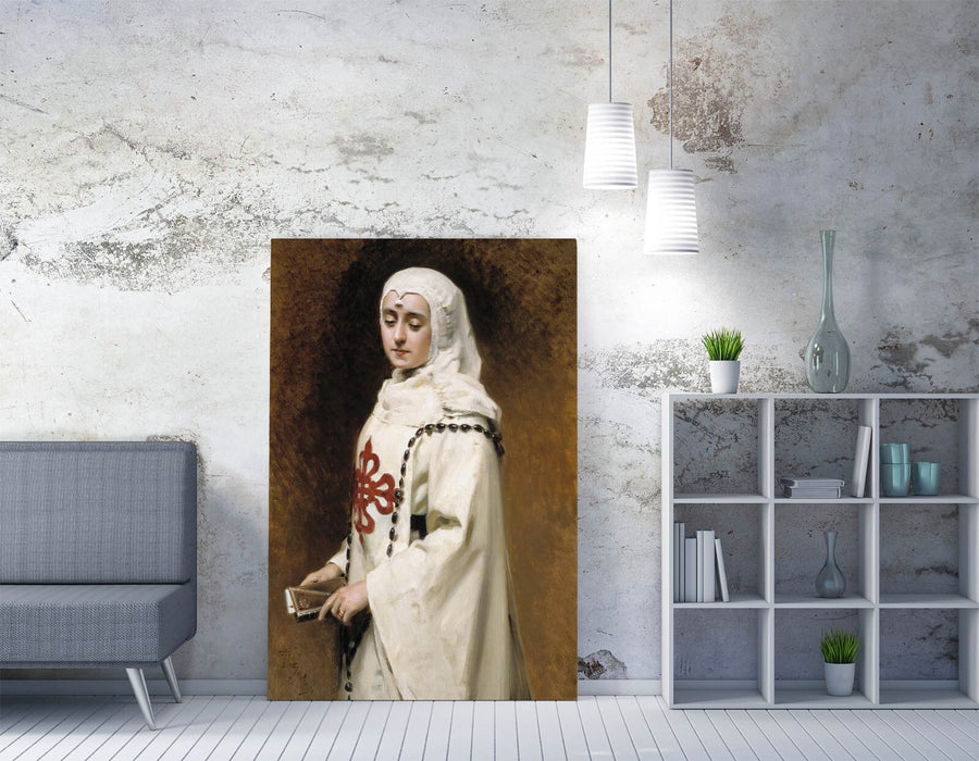 Canvas Wall Art - Raimundo Madrazo Portrait Print on Premium MDF Frame