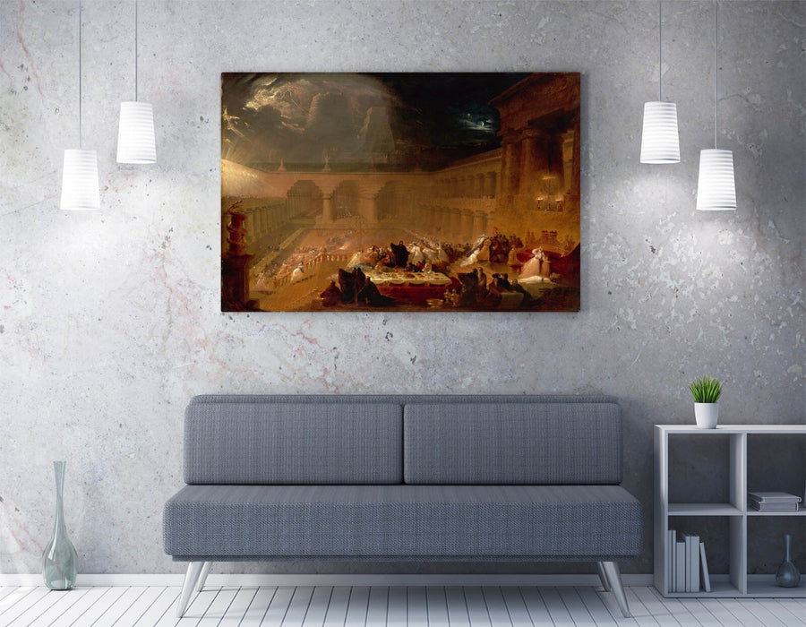 Canvas Wall Art - John Martin Belshazzars Feast Print | Handmade Ready To Hang