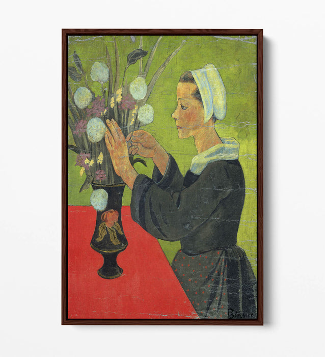 PAUL SERUSIER, BRETON WITH A BOUQUET -FLOAT EFFECT CANVAS WALL ART PIC PRINT