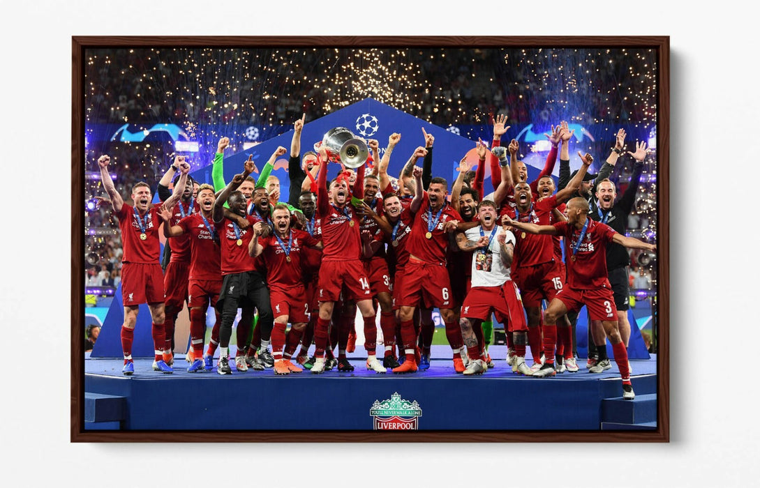 Liverpool Champions League Art - Handmade Canvas Wall Art With Premium Float Frame
