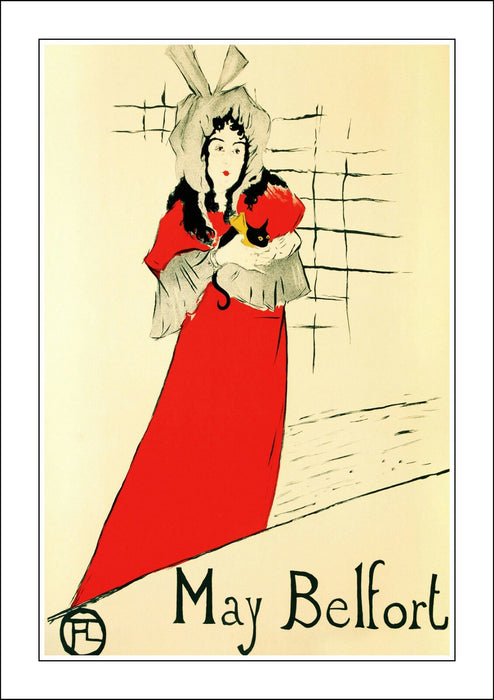 Henri de Toulouse Lautrec Poster – Framed Art Print With Woodgrain Frame, Ready To Hang