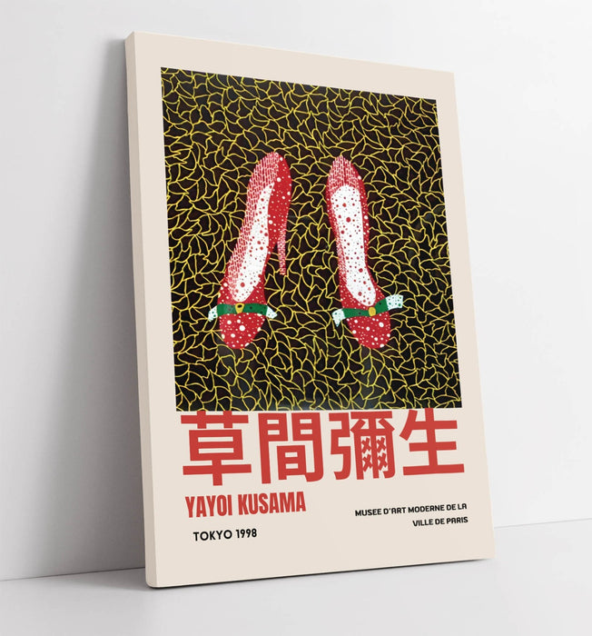 Canvas Wall Art – Yayoi Kusama Red Shoes Modern Print | Handmade Canvas UK