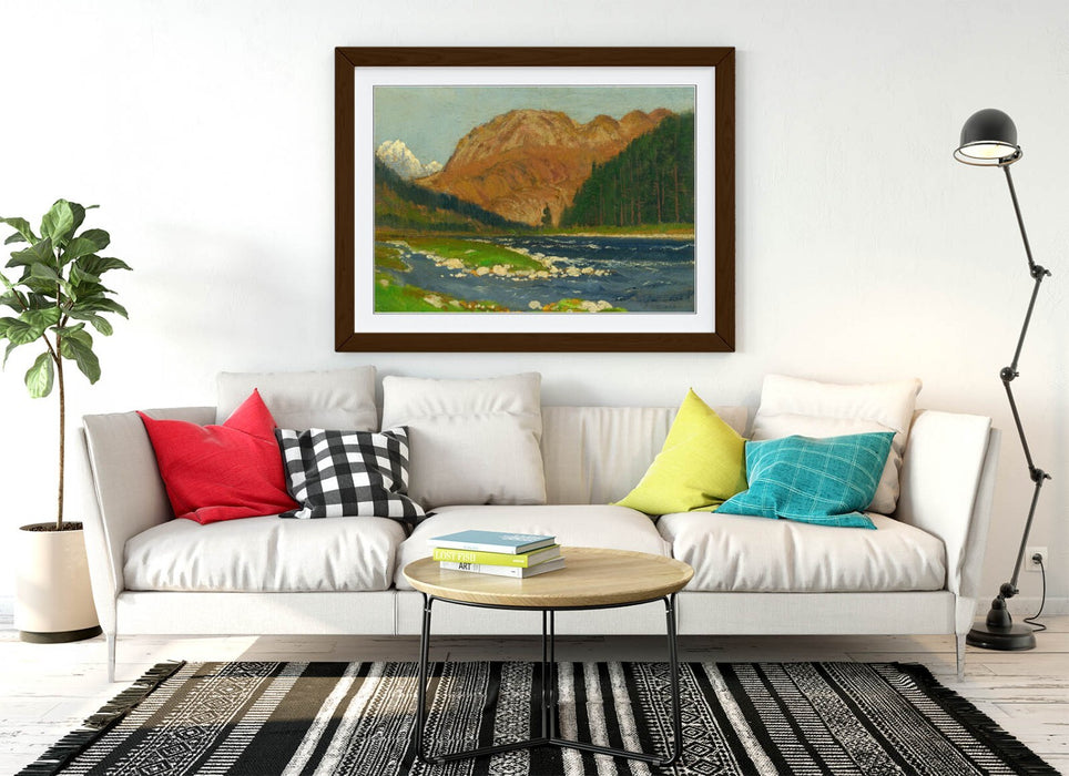 Framed Art Poster - Ferdinand Katona Landscape By The Danube | Handmade Wall Art Print