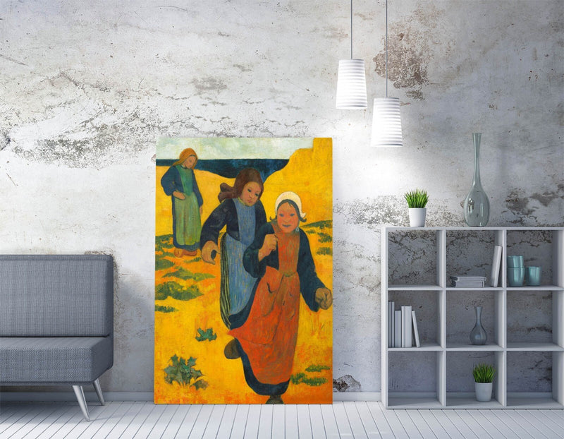 Canvas Wall Art - Paul Serusier Print Girls in the Great Sands on Premium Canvas