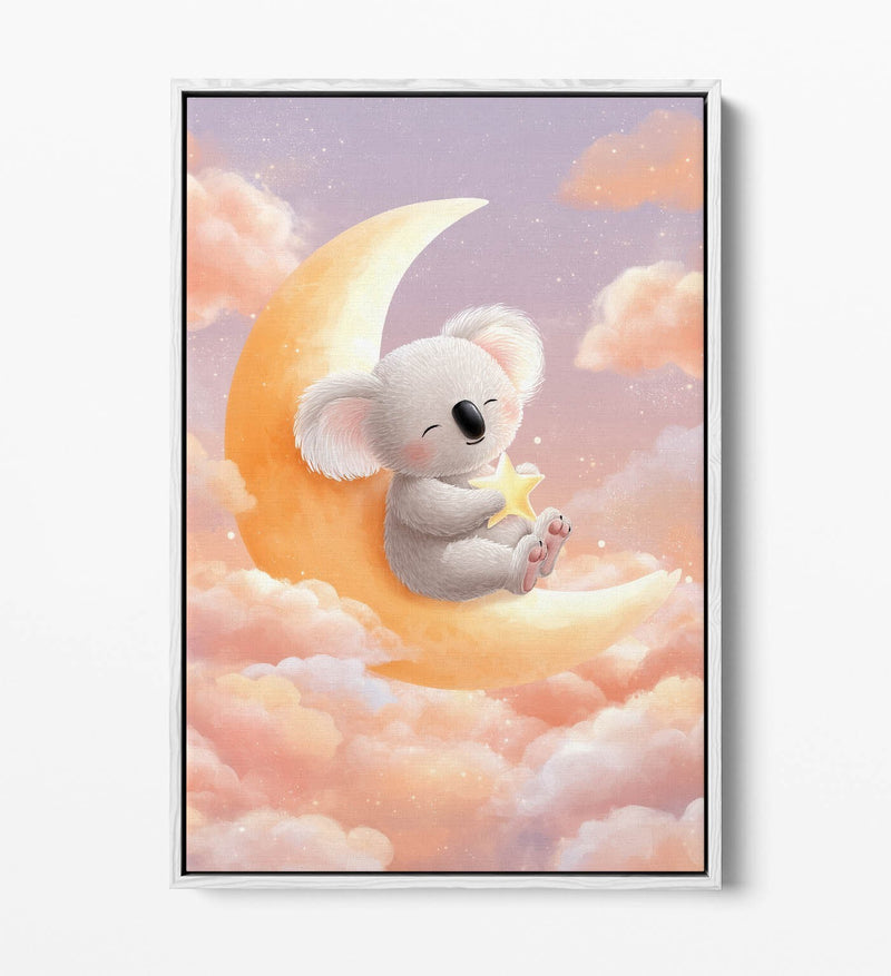 Baby Koala Canvas - Kids Bedroom Wall Art | Float Effect Canvas Print
